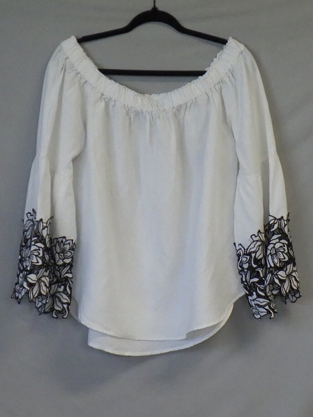 Karen Kane Off The Shoulder Embroidered Blouse